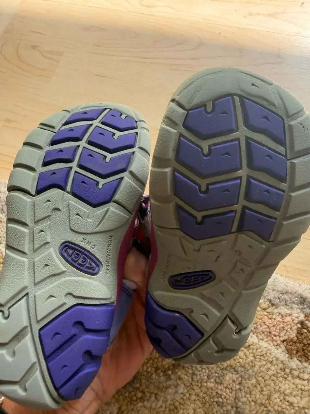 Keen Seacamp II CNX Toddler Girls Water Sandals Purple Striped